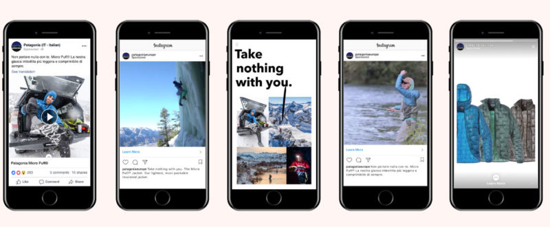 Patagonia Micro Puff Social Media Advertising Creative