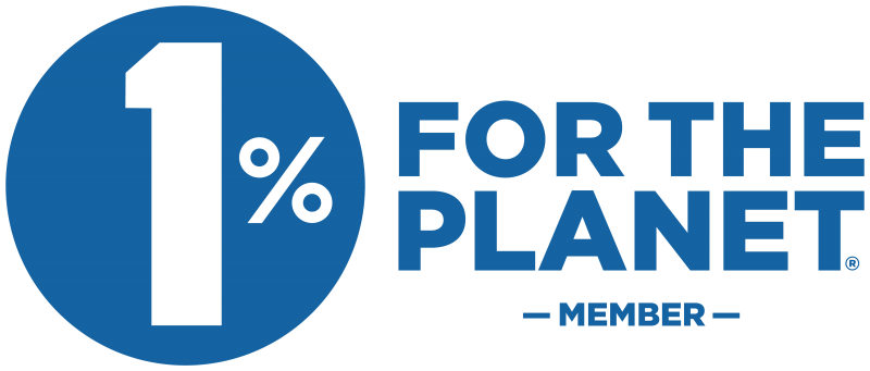 1 percent for the planet logo blue