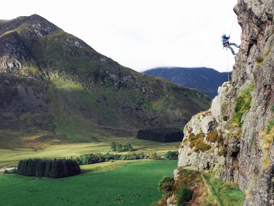 Climbing in Glen Cova Caingorms
