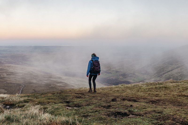 Athena Mellor walking in the Cheviot Hills