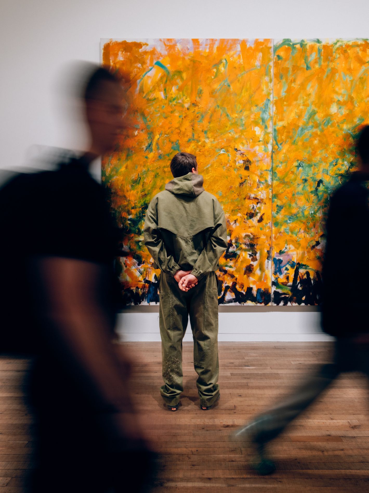 Lifestyle image of Gramicci x Greater Goods collaboration with blurred foreground