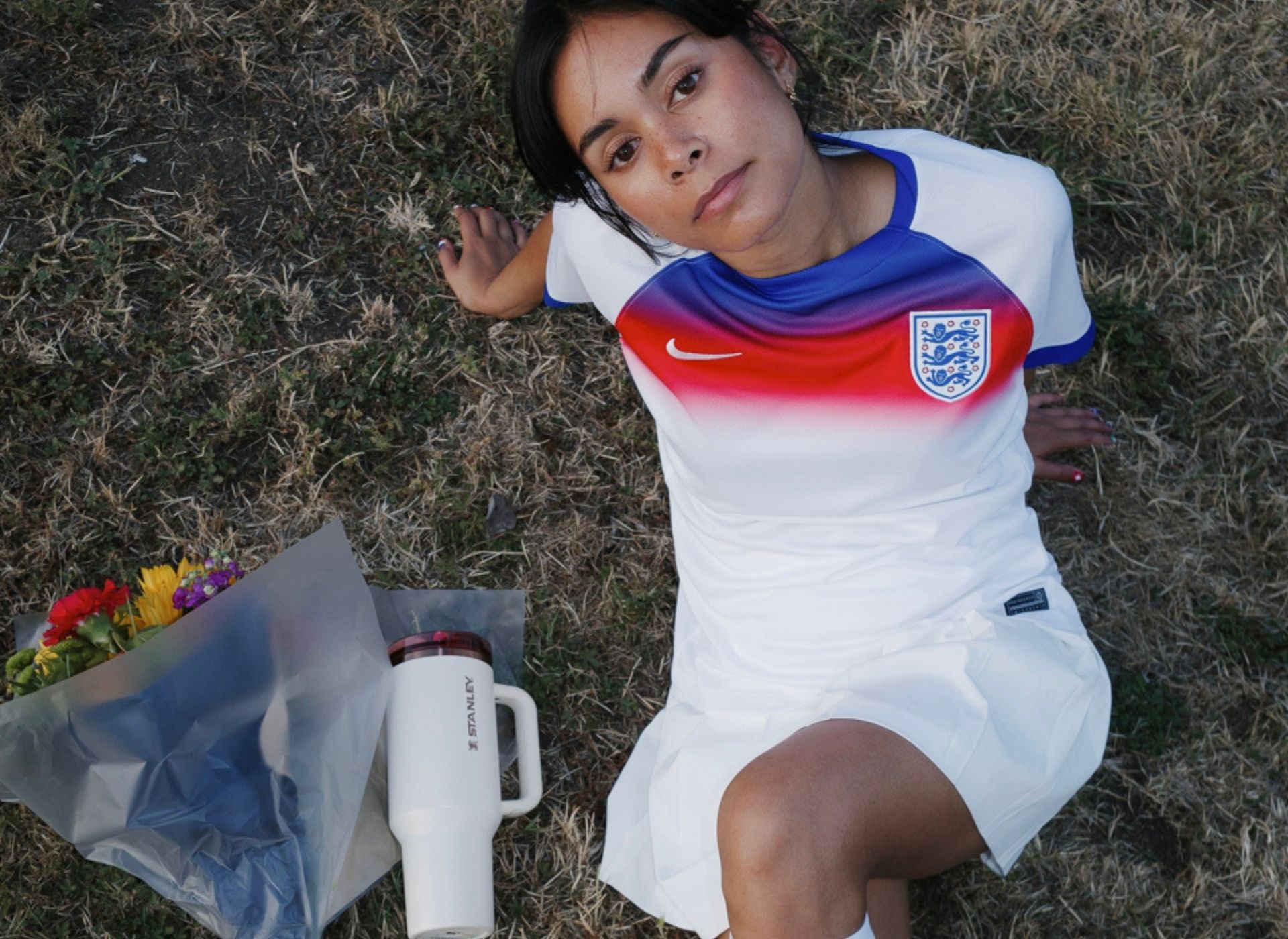 UGC creator featured sitting with Stanley cup