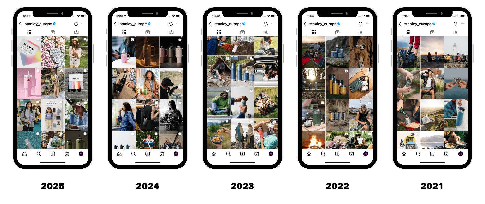 examples of stanley's instagram grid