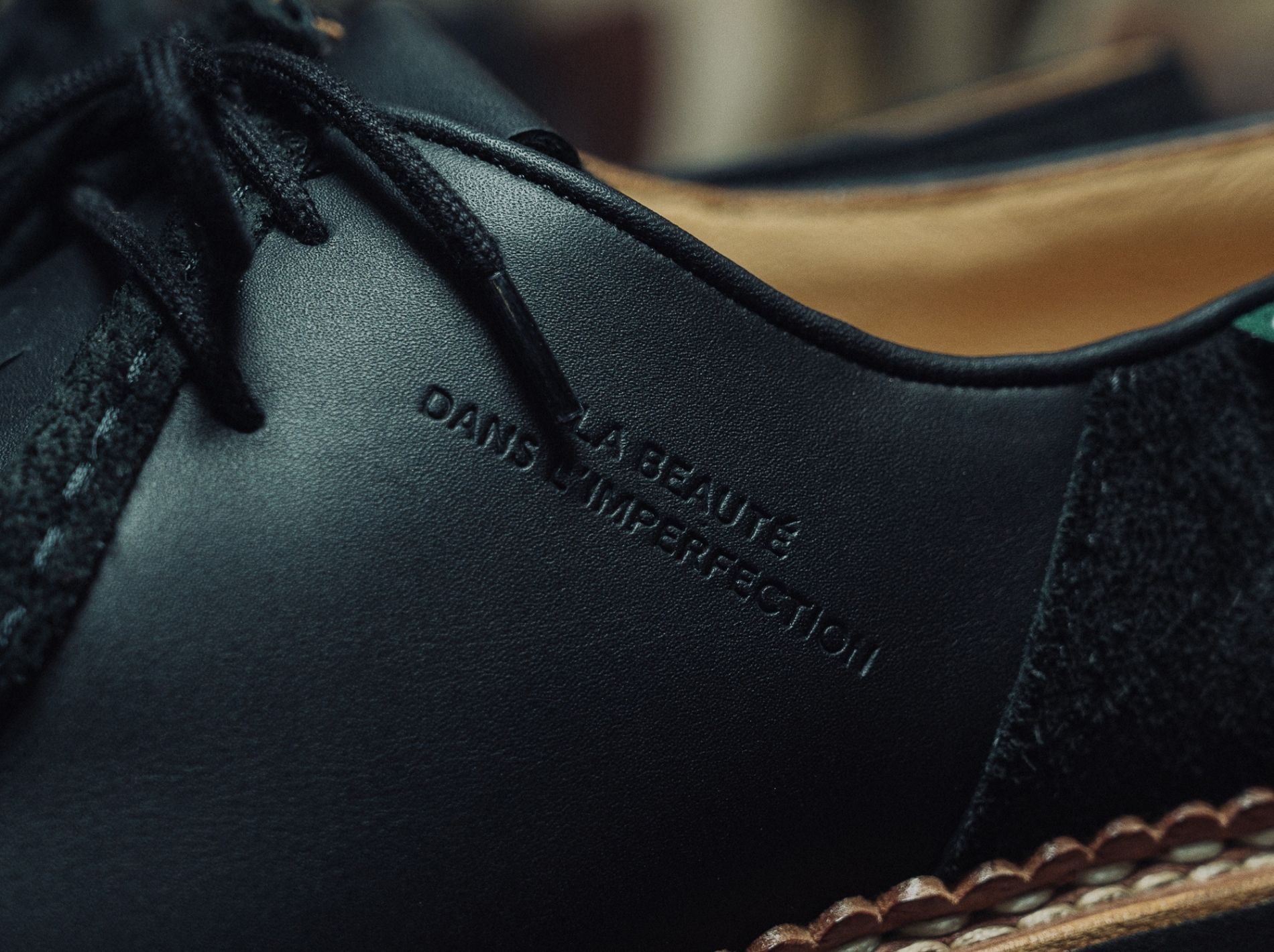 Detail shot of Paraboot x UW collab