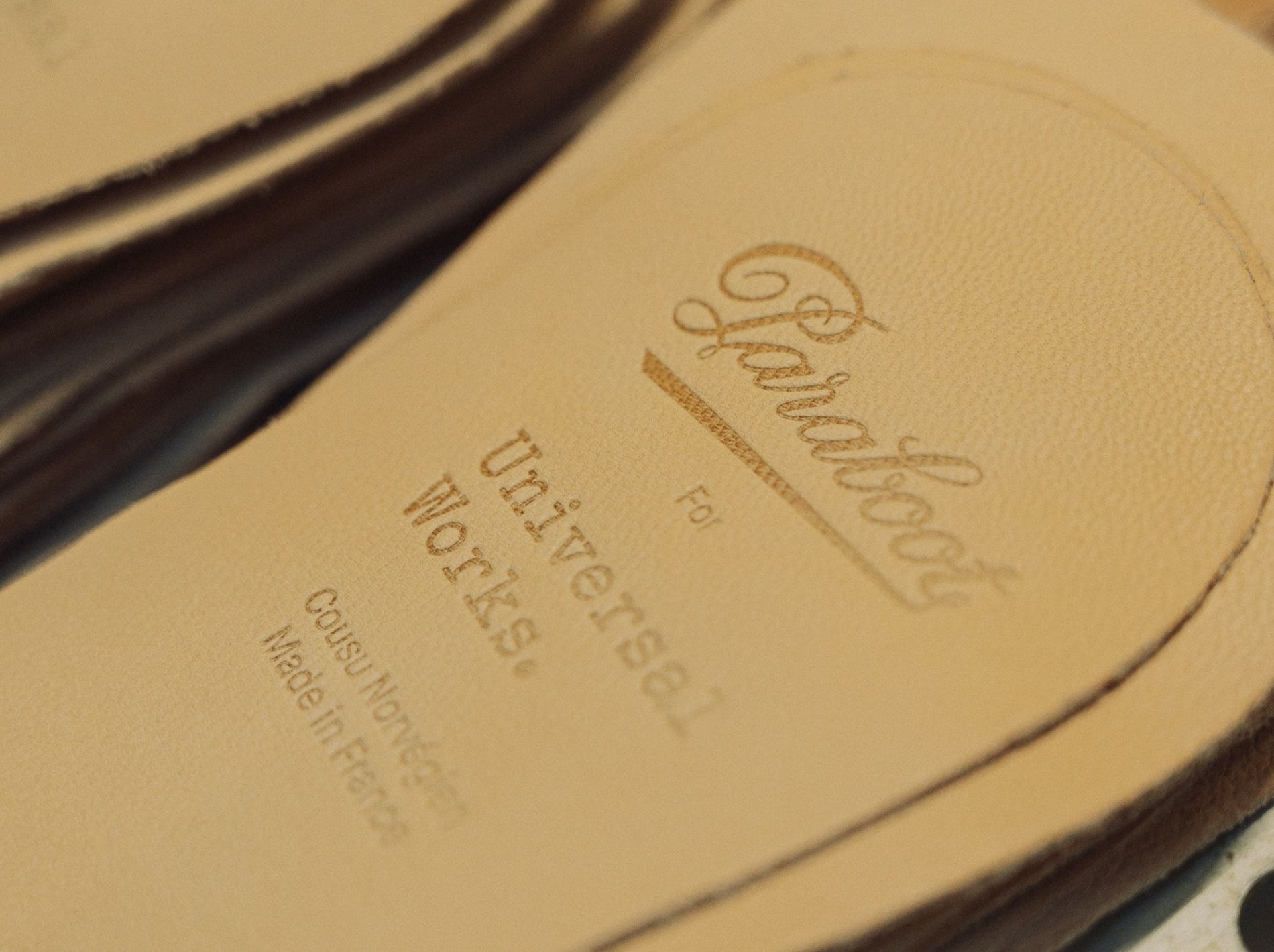 Detail shot of the Paraboot x UW collab