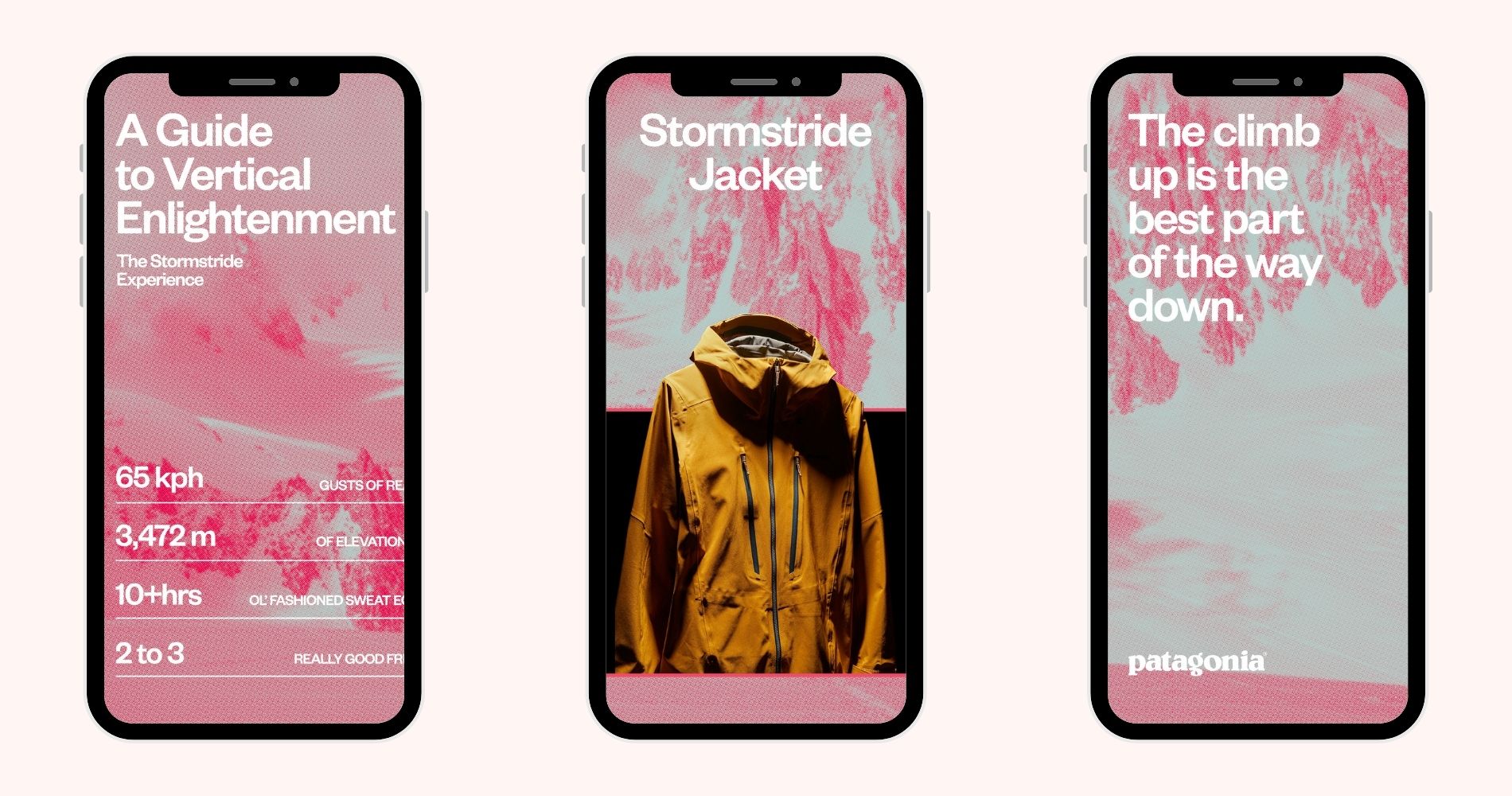 ad previews for patagonia backcountry touring campaign